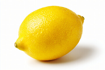 Whole ripe yellow lemon isolated on clean white background high resolution studio