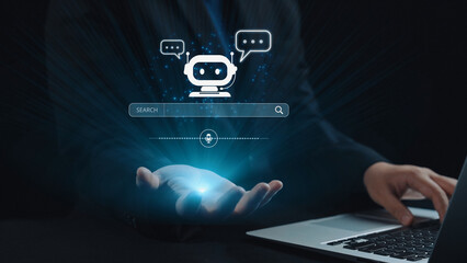 AI assistant with voice chat interface, combining smart chatbot, voice command, and AI-powered...