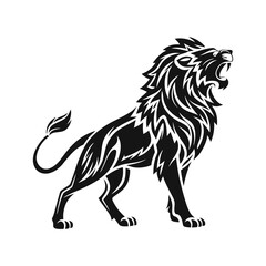 lion silhouette vector art design