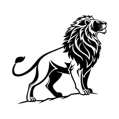 lion silhouette vector art design