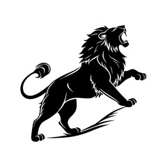 lion silhouette vector art design