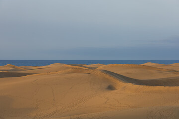 Sand dunes in the Maspalomas area of ​​Gran Canaria Spain