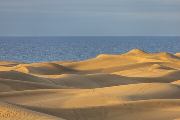 Sand dunes in the Maspalomas area of ​​Gran Canaria Spain