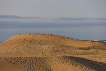 Sand dunes in the Maspalomas area of ​​Gran Canaria Spain