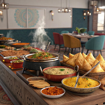 Buffet food catering food party at restaurant