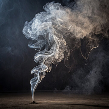 smoke on black background