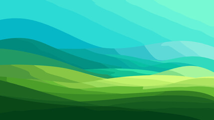 Obraz premium Abstract gradient landscape with rolling hills and water tones 