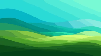  Abstract gradient landscape with rolling hills and water tones   © Bay