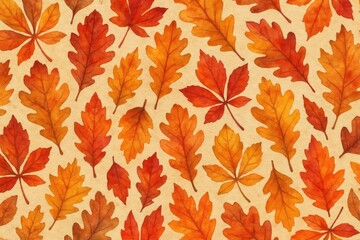 Obraz premium Autumn leaves pattern red orange yellow fall foliage image