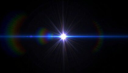 Bright light burst, lens flare