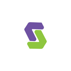 S letter minimal logo design