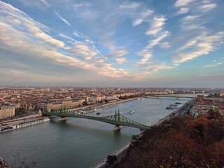 Panoramic view of Budapest from a height