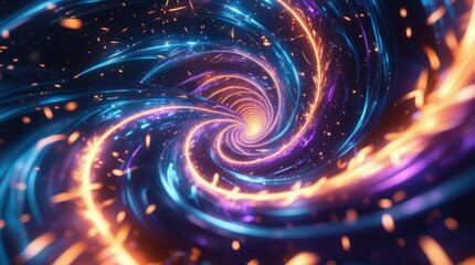  Futuristic sparks and glowing ember particles on transparent PNG, for sci-fi VFX or energy fire background use 