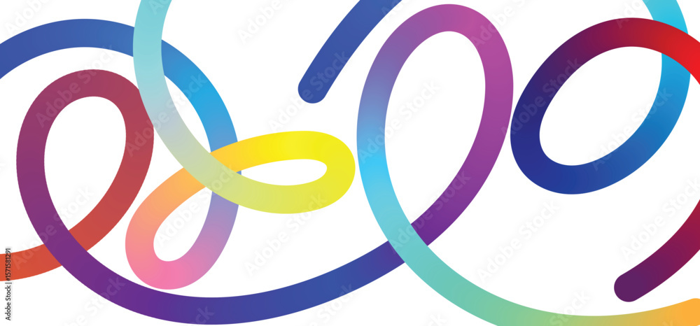 Poster abstract colorful dynamic lines isolated on white background. vector elements for banners, logos and