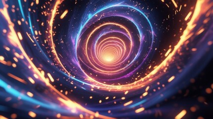  Futuristic sparks and glowing ember particles on transparent PNG, for sci-fi VFX or energy fire background use