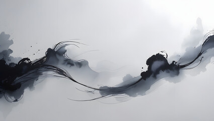 Ink Silence – Abstract Motion in Monochrome