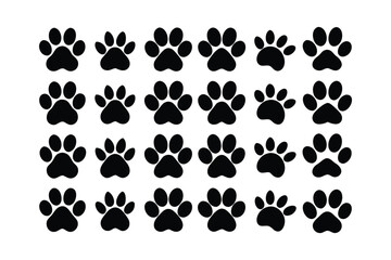 Fototapeta premium paw prints vector