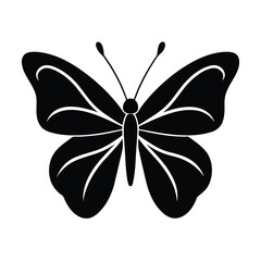 Butterfly Glyph Icon Vector Illustration