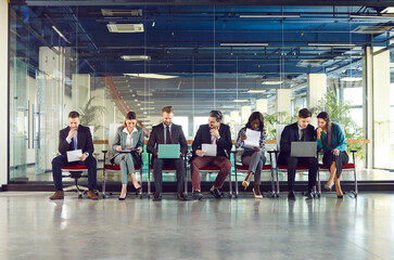 Group of people in the office, including the team, coworkers, and business people, are working...
