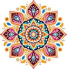 Vector Clipart of a Diwali Rangoli: Vibrant Floor Art for Festive Celebrations