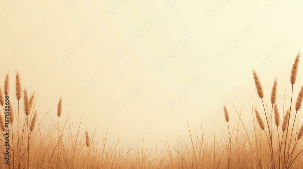 Poster warm natural fall layout — horizontal flat design for creative use and print materials.