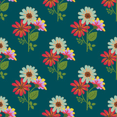 Ikat floral seamless pattern. Embroidery , print striped ornament floral. Texture textile background vector illustration ornate elegant luxury vintage retro style.