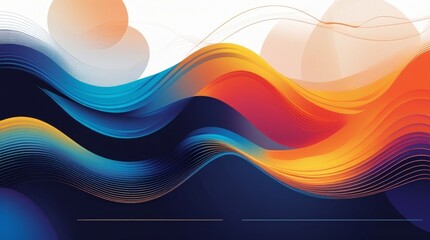  Modern halftone vector wave with bold gradient, abstract background for web, print, or overlay digital design