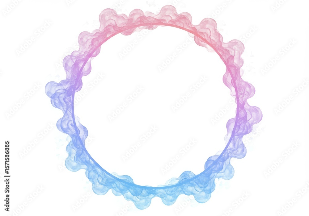 Poster pastel circular frame - abstract circular frame with a pastel color gradient, perfect for adding tex