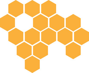 Honeycomb bee icon on white background. honeycomb icon for your web site design, logo, app, UI. flat style. honey comb sign. Vector Illustration .