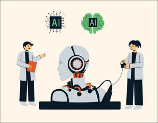 Illustration of AI Development by Scientists