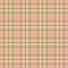 Subtle pastel plaid pattern in soft pinks and beige.  Perfect for backgrounds, textiles, or website designs.  Evokes feelings of warmth, comfort, and classic style.