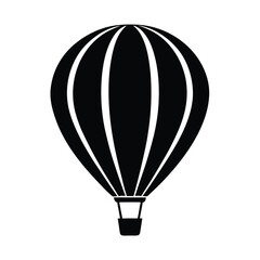 Fototapeta premium Hot Air Balloon Glyph Icon Vector Illustration