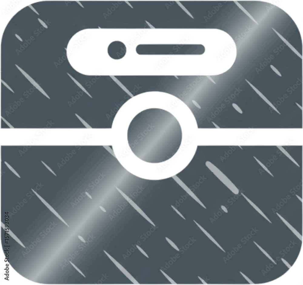 Fototapete sleek minimalist app icon design dark gray interface element