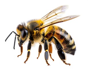 Close-up honeybee profile