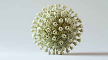 Intricate Portrayal of Measles Virus Showcasing Scientific Detail