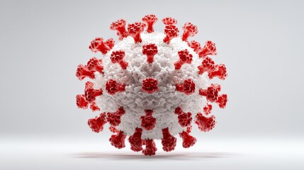 Visualization of Poliovirus Showcasing Its Striking Symmetrical Structure and Details