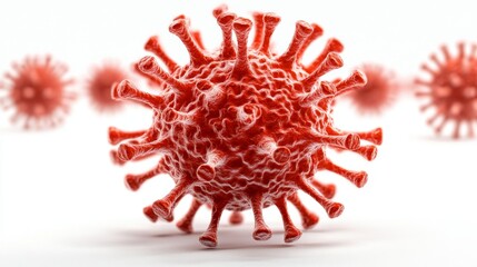Realistic Depiction of Rabies Virus Showcasing Intricate Details and Structure