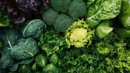 A Vibrant Display of Various Green Vegetables Showcases the Potential for Targeted Nutrient Delivery