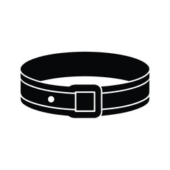 Minimalist Belt Glyph Icon Vector Illustration