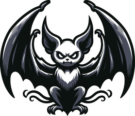 Fototapeta premium High-Resolution Halloween Bat Vector Clipart on a Clean White Background