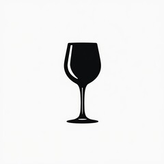 Empty wine glass silhouette icon