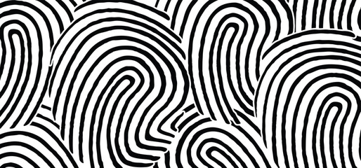 Line finger print icon. Finger print id authentication. ID private information code. Finger prints scanning, biometric. scan or scanner for lock secure security. Digital fingerprint, identification.