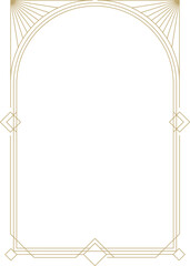 Geometric aesthetic art deco graphic frame with sleek lines, showcasing intricate design elements ideal for vector projects and decorative styling