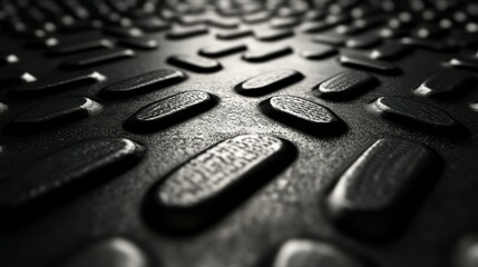 Close-up of textured black surface