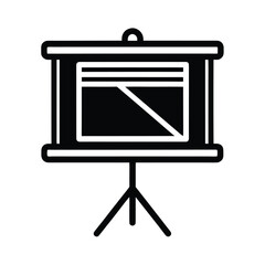 Presentation Projection Screen Icon Vector Illustration