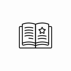 open book favorite icon sign vector