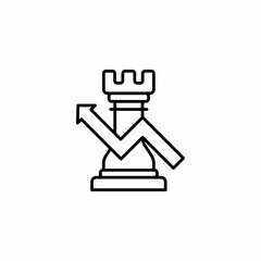 strategic growth chess icon sign vector