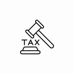tax gavel judgment icon sign vector
