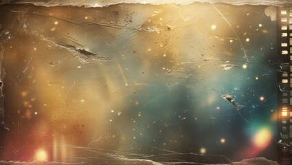 Vintage dust and grainy dirty film overlay texture for aging photos, retro video frame space effects or film damage
