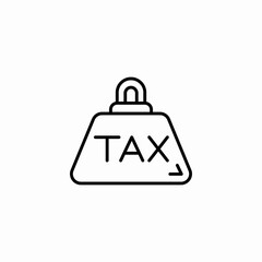tax weight heavy icon sign vector